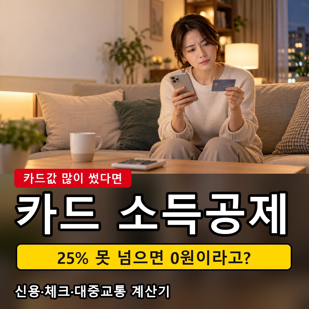 2026년 연말정산 카드 소득공제 계산