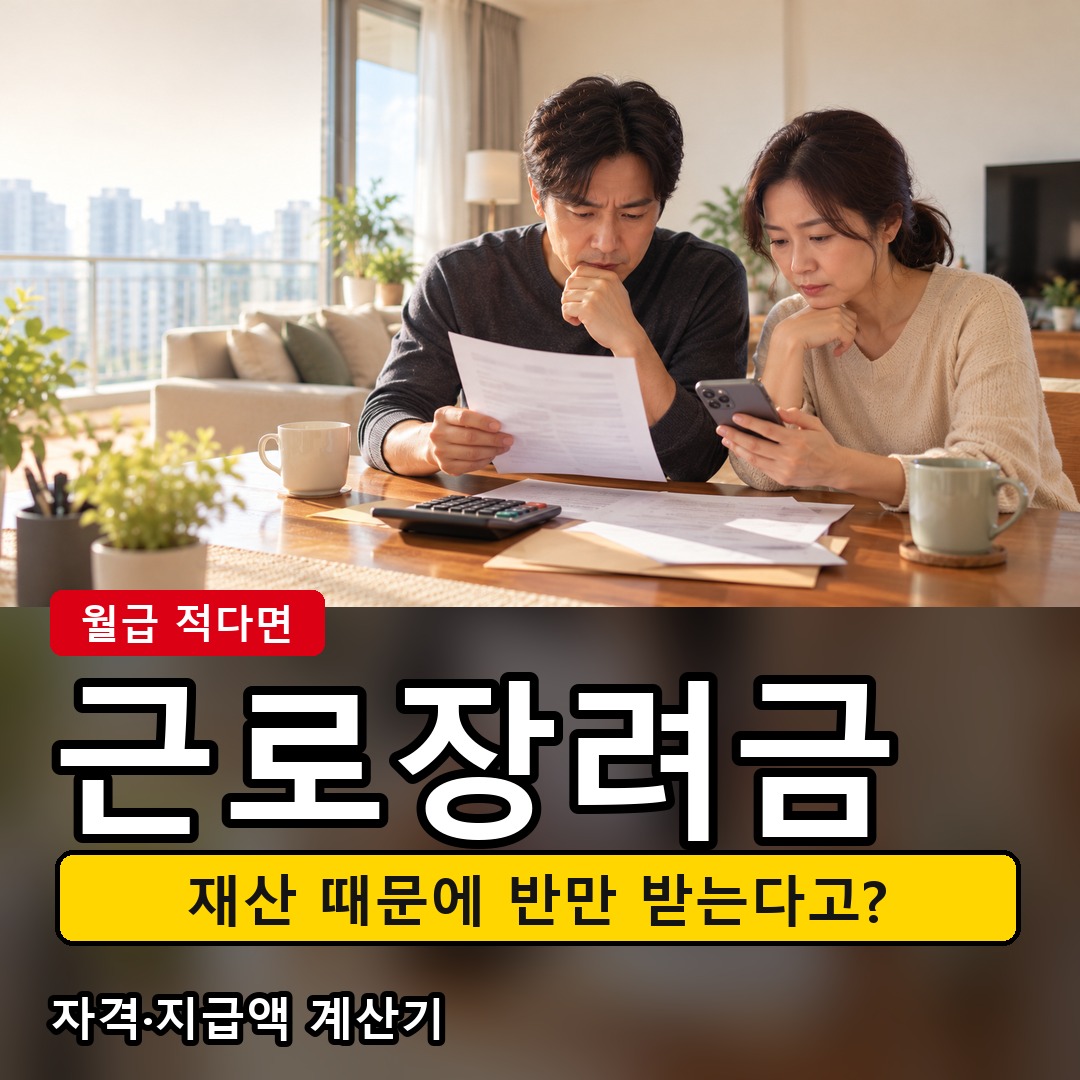근로장려금 자격과 지급액을 계산하는 부부