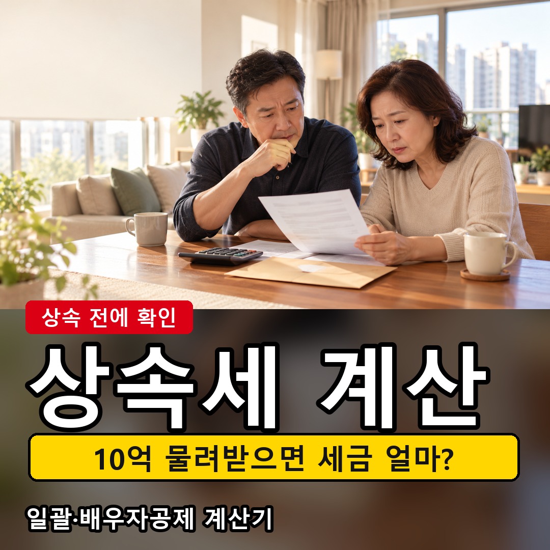 상속세 일괄공제와 배우자공제를 의논하는 남매