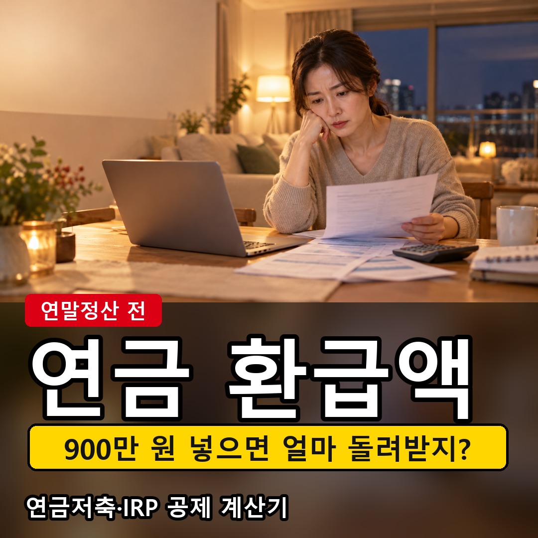 연금저축과 IRP 세액공제 한도를 계산하는 모습