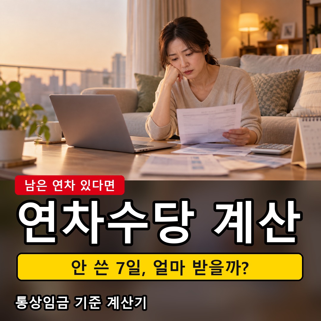 미사용 연차수당을 계산하는 직장인