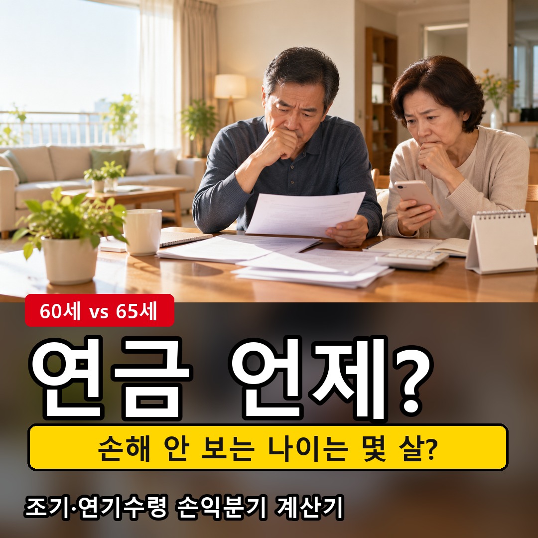 국민연금 조기수령과 연기수령을 고민하는 부부